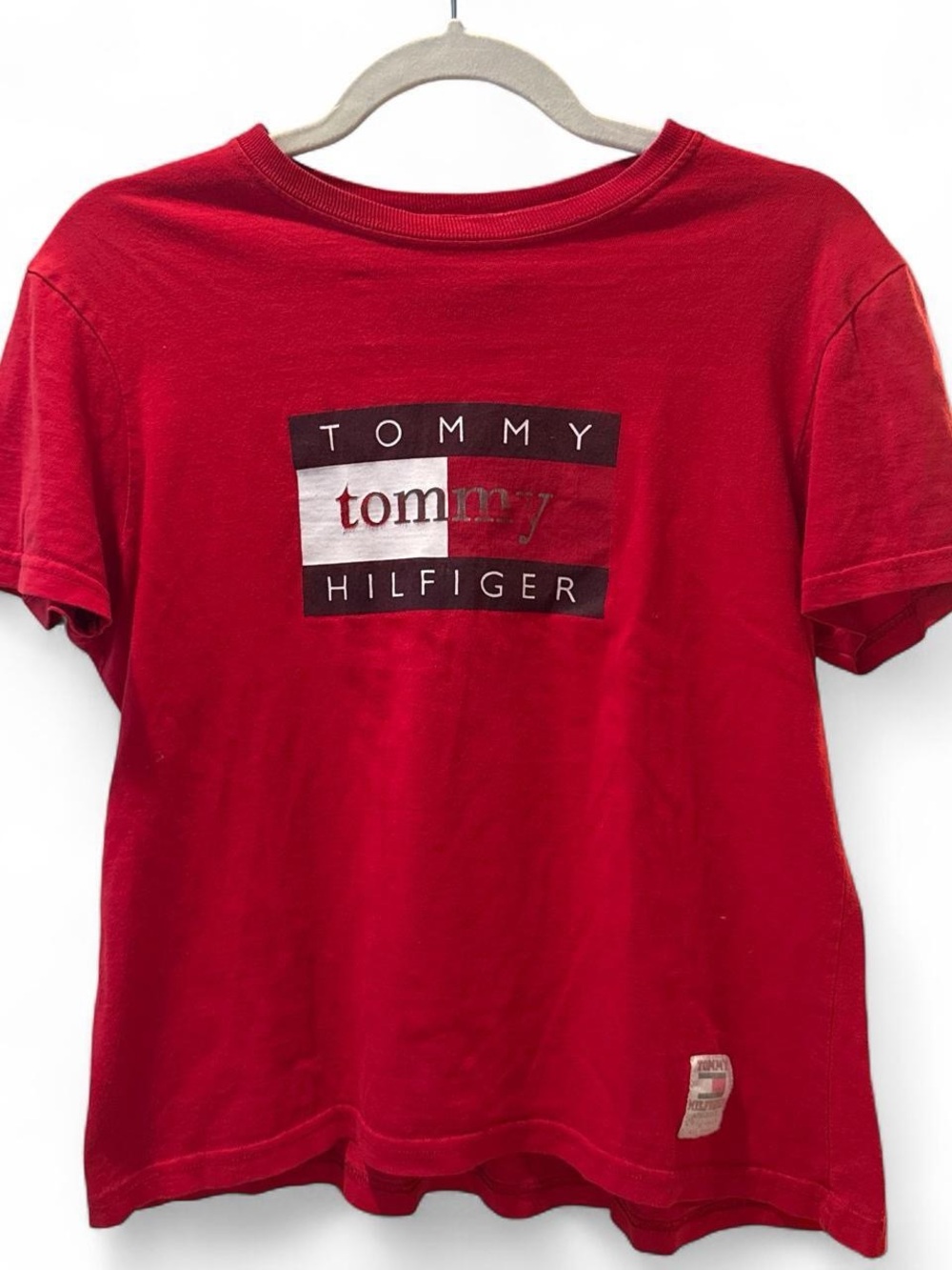 Tommy Hilfiger Red Short Sleeve Logo Tee